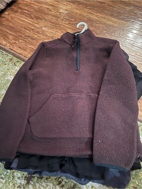 George Plush Fleece Jacket in Deep Plum